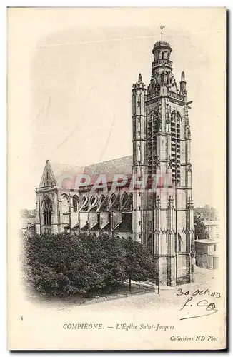 Ansichtskarte AK Compiegne L Eglise Saint Jacques