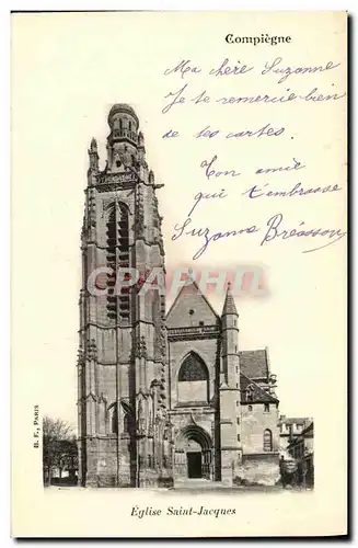 Ansichtskarte AK Compiegne L Eglise Saint Jacques