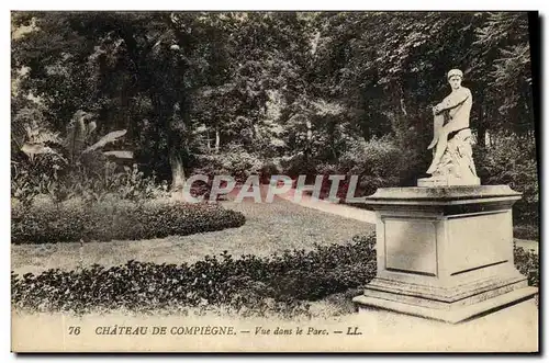 Cartes postales Compiegne Le Chateau Vue dans le Parc