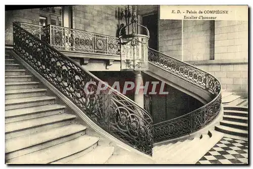 Cartes postales Compiegne Palais Escalier d honneur