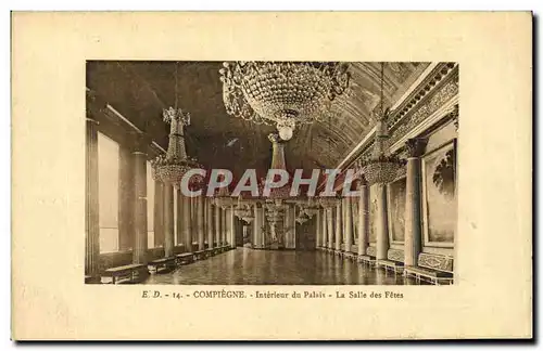 Ansichtskarte AK Compiegne Interieur du Palais La Salle des Fetes