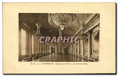 Cartes postales Compiegne Interieur du Palais La Salle des Fetes