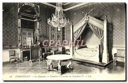 Ansichtskarte AK Compiegne Le Chateau Chambre a Coucher de Napoleon 1er