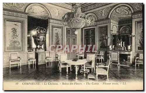 Cartes postales Compiegne Chateau Salon des Fleurs