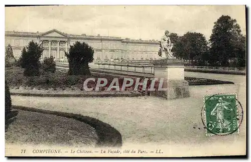 Ansichtskarte AK Compiegne Le Chateau La Facade cote du Parc