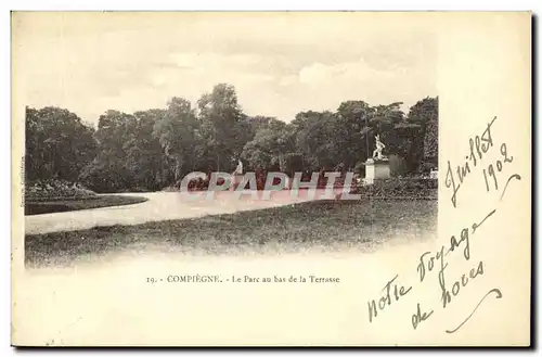 Cartes postales Compiegne Le Parc au Bas de la Terrasse