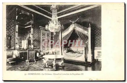 Ansichtskarte AK Compiegne Le Chateau Chambre a Coucher de Napoleon III