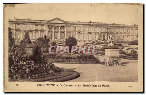 Ansichtskarte AK Compiegne Le Chateau La Facade Cote du parc