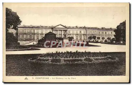 Cartes postales Compiegne Le Chateau Vu du Parc