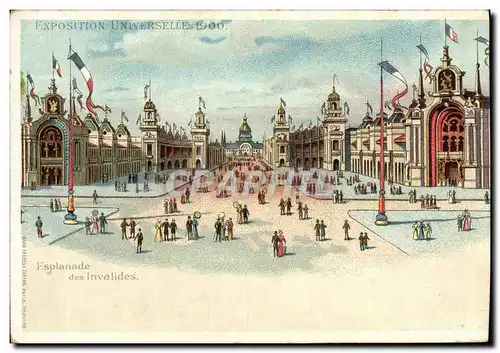 Cartes postales Paris Esplanade des Invalides Exposition universelle 1900