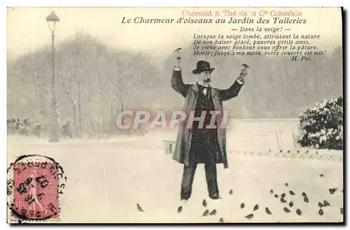 Cartes postales Paris Le Charmeur d Oiseaux au Jardin des Tuileries