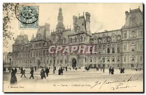 Cartes postales Paris L Hotel de Ville