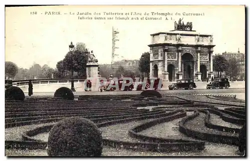 Ansichtskarte AK Paris Jardin des Tuileries et Arc de Triomphe du Carrousel