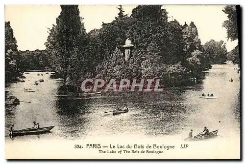 Cartes postales Paris Le Lac du Bois de Boulogne