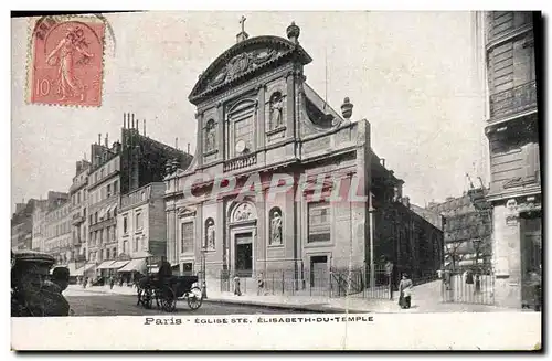 Cartes postales Paris Eglise Ste Elisabeth Du temple