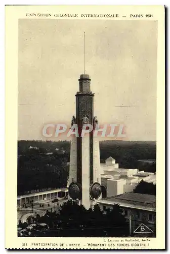 Ansichtskarte AK Paris Exposition Coloniale Internationale 1931 Participation de l armee Monument des victoires d