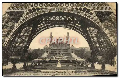 Cartes postales Paris Le Trocadero Perspective