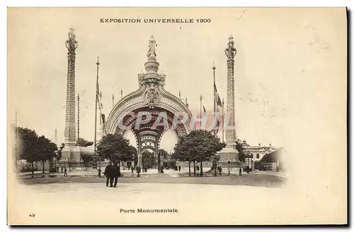 Cartes postales Paris Exposition Universelle 1900 Porte monumentale