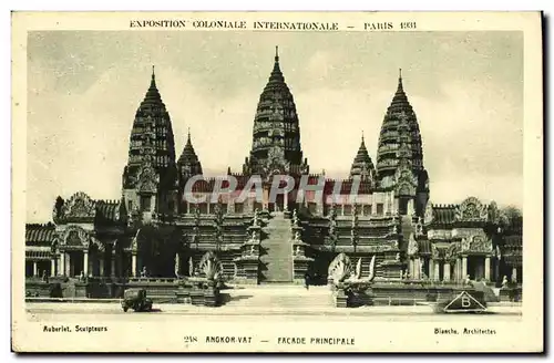 Ansichtskarte AK Paris Exposition Coloniale Internationale 1931 Angkor Vat Facade principale