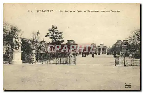 Ansichtskarte AK Paris Tour Vue De La Place De Carrousel Prise des Tuileries