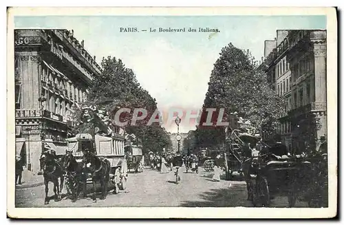 Cartes postales Paris Le Boulevard des Italiens