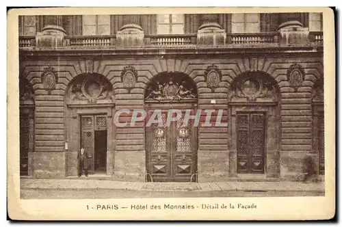 Ansichtskarte AK Paris Hotel des Monnales Detail de la Facade