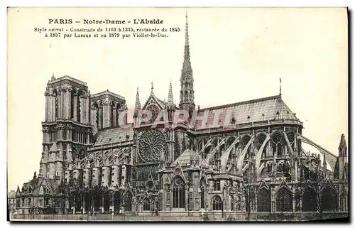 Ansichtskarte AK Paris Notre Dame L Abside