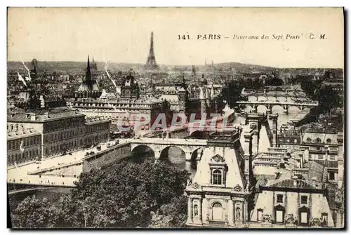 Ansichtskarte AK Paris Panorama des Sept Ponts