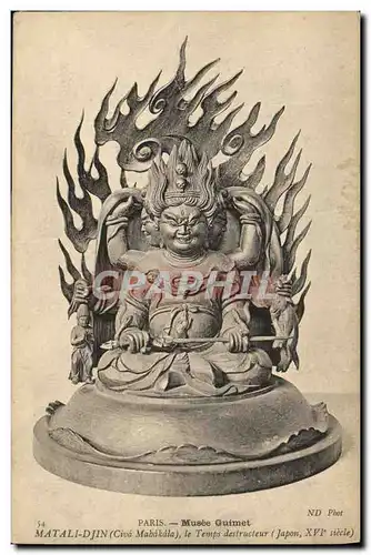 Cartes postales Paris Musee Guimet Matali Djin Civa Mahakala le temps destructeur Japon