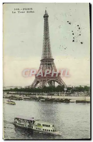 Ansichtskarte AK Paris La Tour Eiffel Peniche