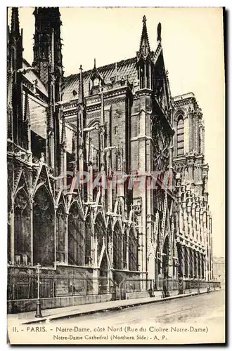 Cartes postales Paris Notre Dame Cote Nord Rue du cloitre Notre Dame