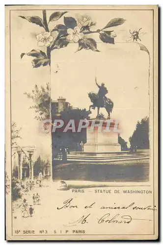 Cartes postales Paris Statue De Washington