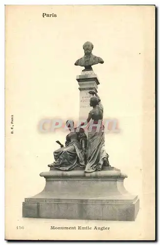 Cartes postales Paris Monument Emile Augier