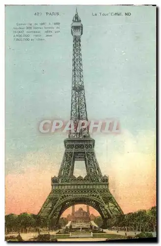 Cartes postales Paris La Tour Eiffel