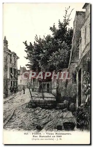 Ansichtskarte AK Paris Vieux Montmartre Rue Marcadet En 1860 Montmartre