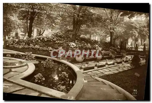 Cartes postales Exposition des Arts decoratifs Paris Jardin du pavillon Corcellet