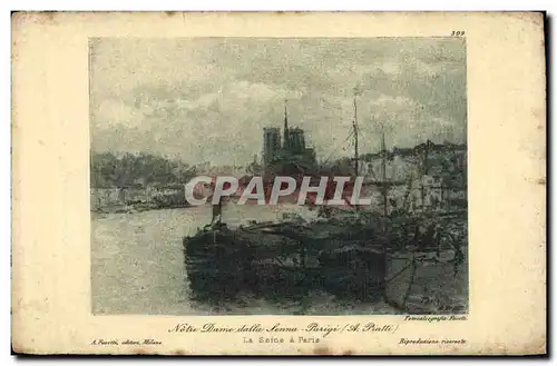 Cartes postales La Seine a Paris Notre Dame