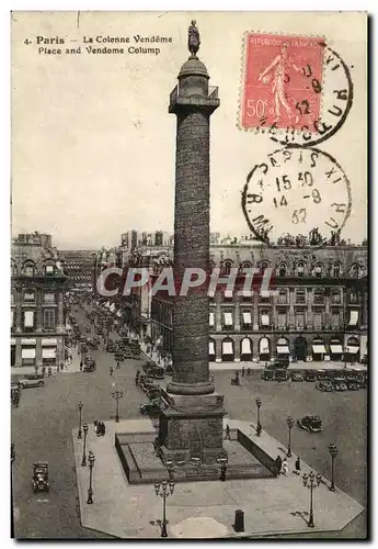 Cartes postales Paris La Colonne Vendome