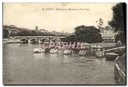 Cartes postales Paris Ecluse de la Monnaie et Pont Neuf