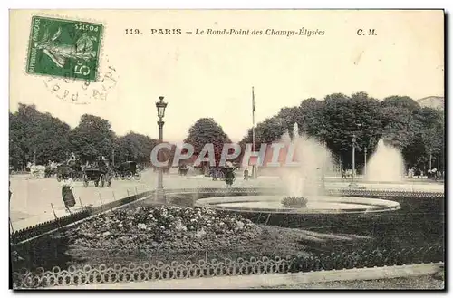Cartes postales Paris Le Rond Point des Champs Elysees