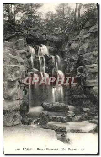 Cartes postales Paris Buttes Chaumont Une Cascade