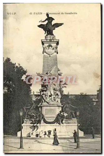 Cartes postales Paris Monument de Gambetta