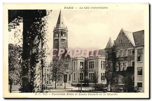 Ansichtskarte AK Paris La Cite Universitaire Fondation Emile et Louise Deutsch de la Meurthe