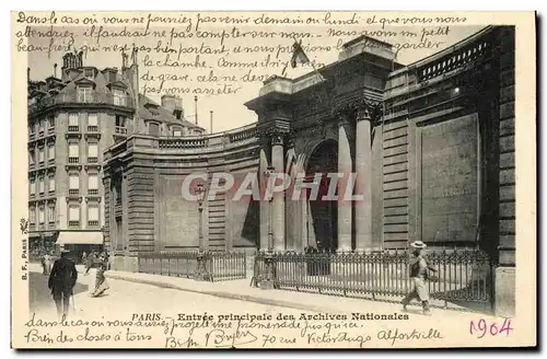 Cartes postales Paris Entree Principale des Archives Nationales