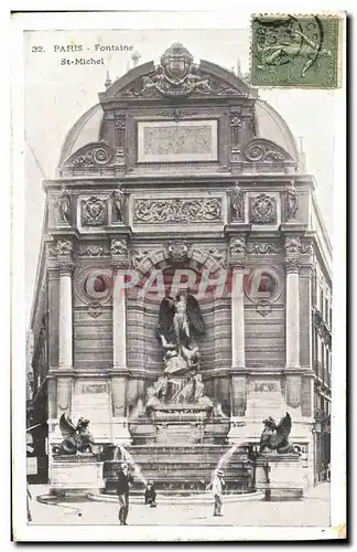 Cartes postales Paris Fontaine St Michel