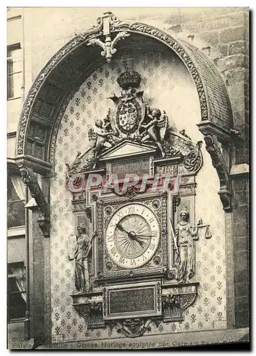 Ansichtskarte AK Paris Grosse horloge Sculptee Par Germain