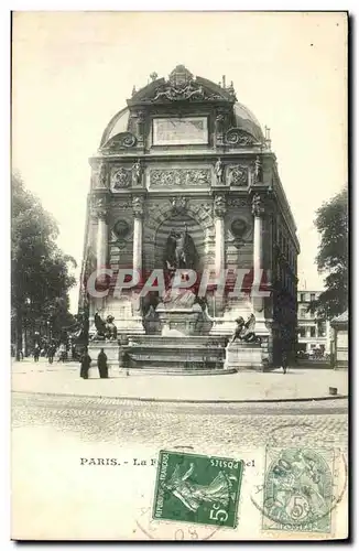 Ansichtskarte AK Paris La Fontaine St Michel