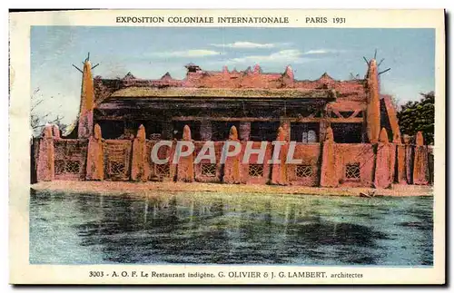 Ansichtskarte AK Exposition Coloniale Internationale Paris 1931 AOF le restaurant indigene