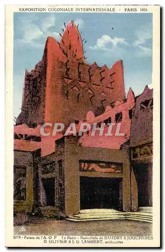 Cartes postales Exposition Coloniale Internationale Paris 1931 Palais de l AOF Le patio