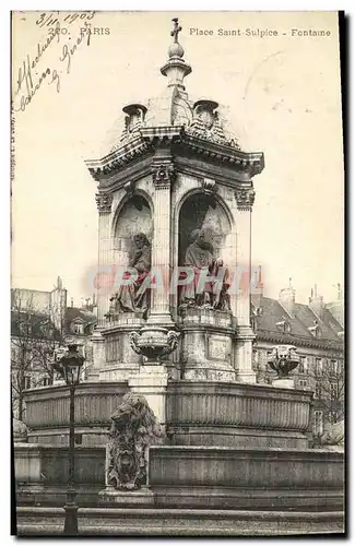 Ansichtskarte AK Paris Place Saint Sulpice Fontaine